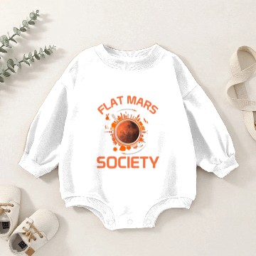 Discover Flat Mars Society Baby Romper Sweatshirts