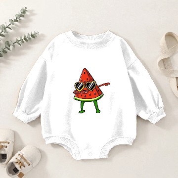 Discover Watermelon Dabbing Melon Dab Baby Romper Sweatshirts