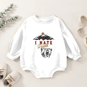 Discover Camping Caravan Hiking mountains Grizzly Baby Romper Sweatshirts