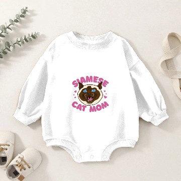 Discover Siamese cat mom Baby Romper Sweatshirts