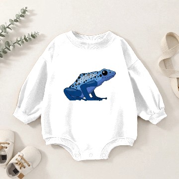 Discover Blue poison dart frog - Dendrobates Tinctorius Baby Romper Sweatshirts