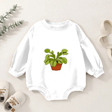 Discover Always Hungry Funny Venus Flytrap print Baby Romper Sweatshirts