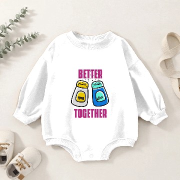 Discover Better Together Salt Pepper Baby Romper Sweatshirts