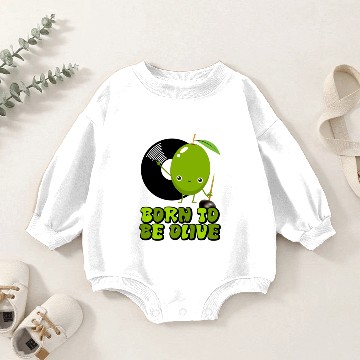 Discover Born to be olive Baby Romper Sweatshirts
