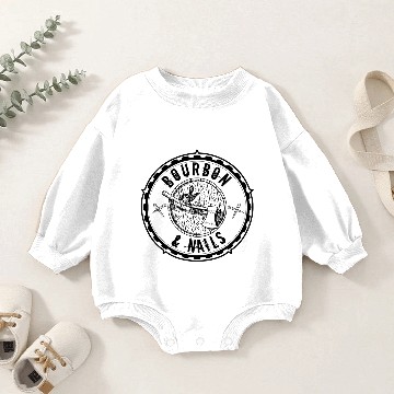 Discover Bourbon & Nails Baby Romper Sweatshirts