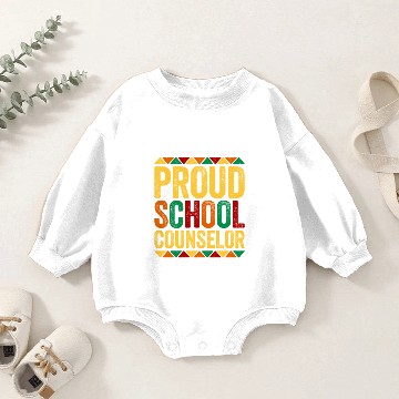 Discover Proud School Counselor Baby Romper Sweatshirts Historical Black
