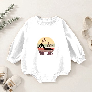 Discover Lake Erie Baby Romper Sweatshirts