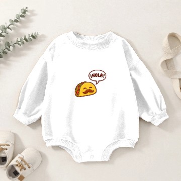 Discover Cartoon taco character Lightweight Baby Romper Sweatshirts