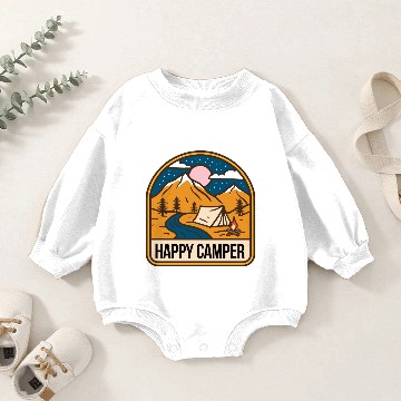 Discover Happy Camper Baby Romper Sweatshirts