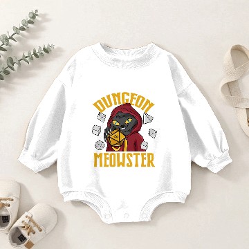 Discover Dungeon Master Meowster D20 Baby Romper Sweatshirts