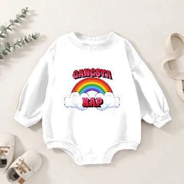 Discover Gangsta Rap Rainbow Art Design for Gangster Rapper Baby Romper Sweatshirts