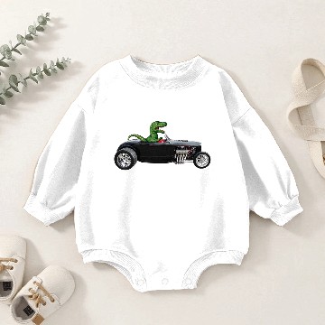 Discover Hot Rod Tyrannosaurus Rex T-rex Dinosaurs Baby Romper Sweatshirts