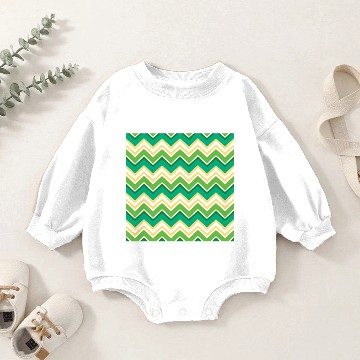 Discover Cactus Green Zig Zag Pattern Chevron Background Baby Romper Sweatshirts