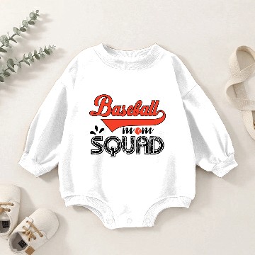 Discover Baseball Mom squad Baby Romper Sweatshirts