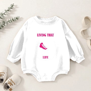 Discover Chucks and Pearls in Pink Baby Romper Sweatshirts