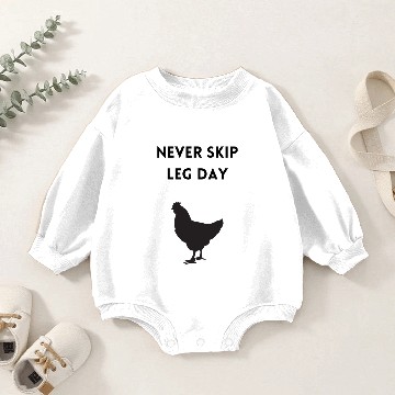 Discover NEVER SKIP LEG DAY Baby Romper Sweatshirts