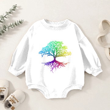 Discover Rainbow Tree Baby Romper Sweatshirts