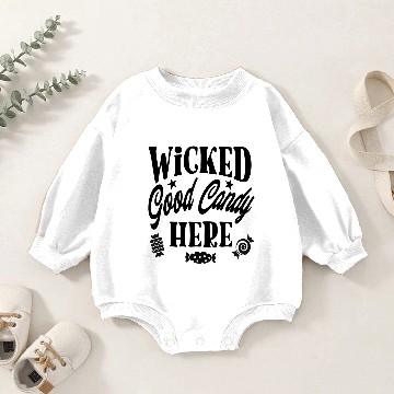 Discover Wicked Good Candy Here Baby Romper Sweatshirts