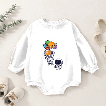 Discover Astronomy Astronauts Planets Baby Romper Sweatshirts