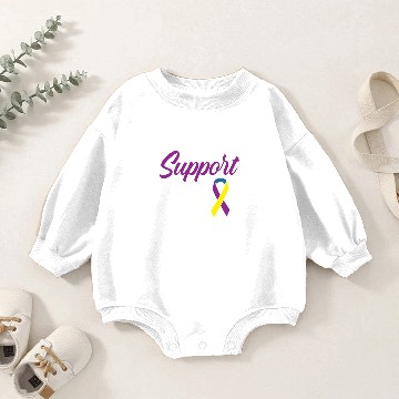 Discover Support Squad Bladder Cancer Awareness Baby Romper Sweatshirts