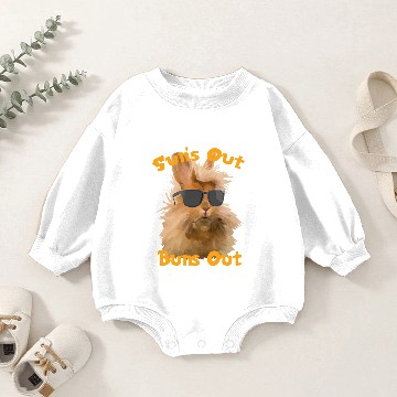 Discover Suns out buns out Baby Romper Sweatshirts