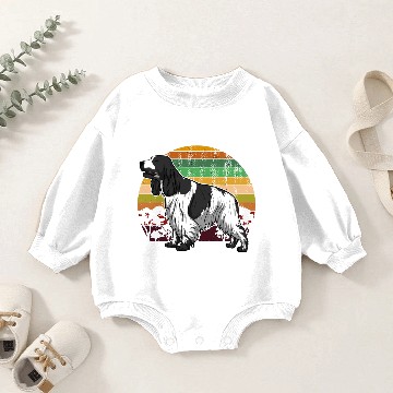 Discover English Cocker Spaniel Pullover Gift Women Men Hoo Baby Romper Sweatshirts