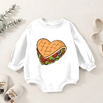 Discover I Love Kebap Sandwich Baby Romper Sweatshirts
