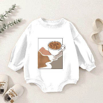 Discover Coffee Latte Baby Romper Sweatshirts