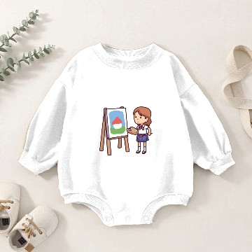Discover Art Class Baby Romper Sweatshirts