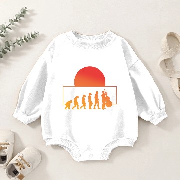Discover Violinist Evolution Violin Cello Cellist Gift Baby Romper Sweatshirts