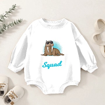 Discover Walrus Squad Baby Romper Sweatshirts