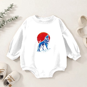 Discover Alpha Wolf Baby Romper Sweatshirts