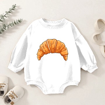 Discover Croissant Baby Romper Sweatshirts