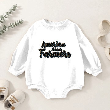 Discover America needs farmers Baby Romper Sweatshirts