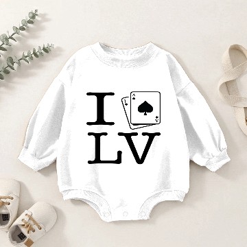 Discover Las Vegas Blackjack Baby Romper Sweatshirts