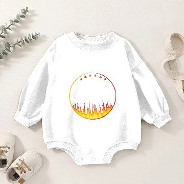 Discover circle on fire Baby Romper Sweatshirts