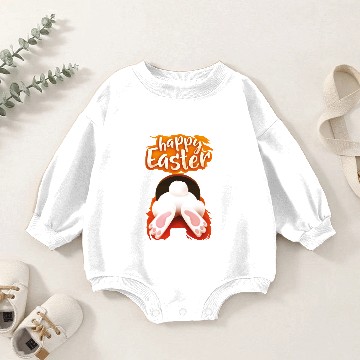 Discover Children's Easter Baby Romper Sweatshirts With Cute Easter Bunnies