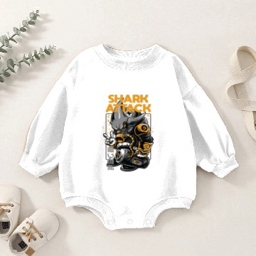 Discover shark attack Baby Romper Sweatshirts
