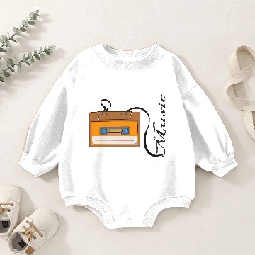 Discover nostalgia , audio cassette, Baby Romper Sweatshirts