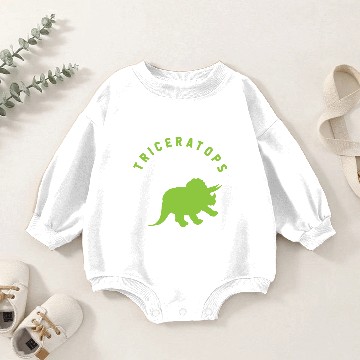 Discover Triceratops Circles Baby Romper Sweatshirts