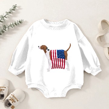 Discover Partriotic Treeing Walker Coonhound Baby Romper Sweatshirts For