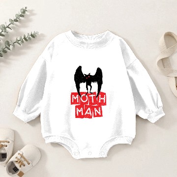 Discover Mothman red Letter Block Baby Romper Sweatshirts