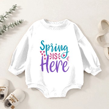 Discover Spring is Here, Gift for Spring Baby Romper Sweatshirts