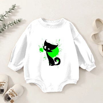 Discover Crazy cat Baby Romper Sweatshirts