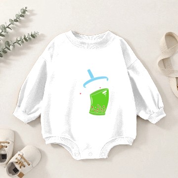 Discover Boba Tea Feeling Bobbly Baby Romper Sweatshirts