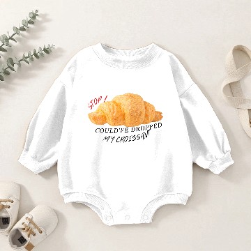 Discover Croissant Bread Baby Romper Sweatshirts 2
