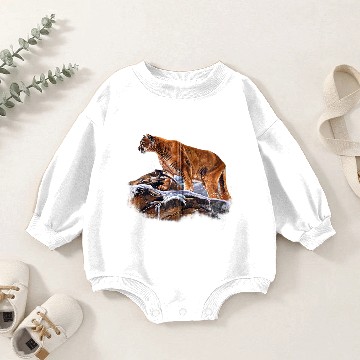 Discover Mountain Lion Cougar Baby Romper Sweatshirts