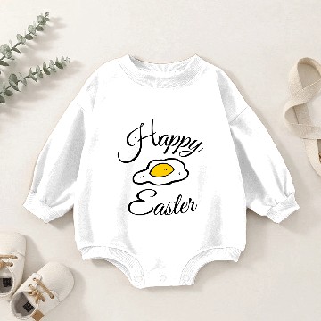 Discover Fried Egg Easter Funny Baby Romper Sweatshirts