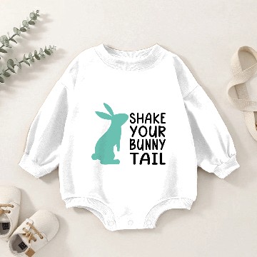 Discover Shake Your Bunny Tail Happy Easter Funny Rabbits Baby Romper Sweatshirts