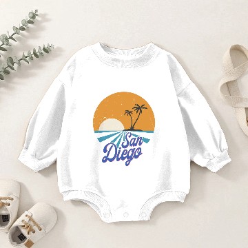 Discover San Diego Sunrise Vintage Baby Romper Sweatshirts